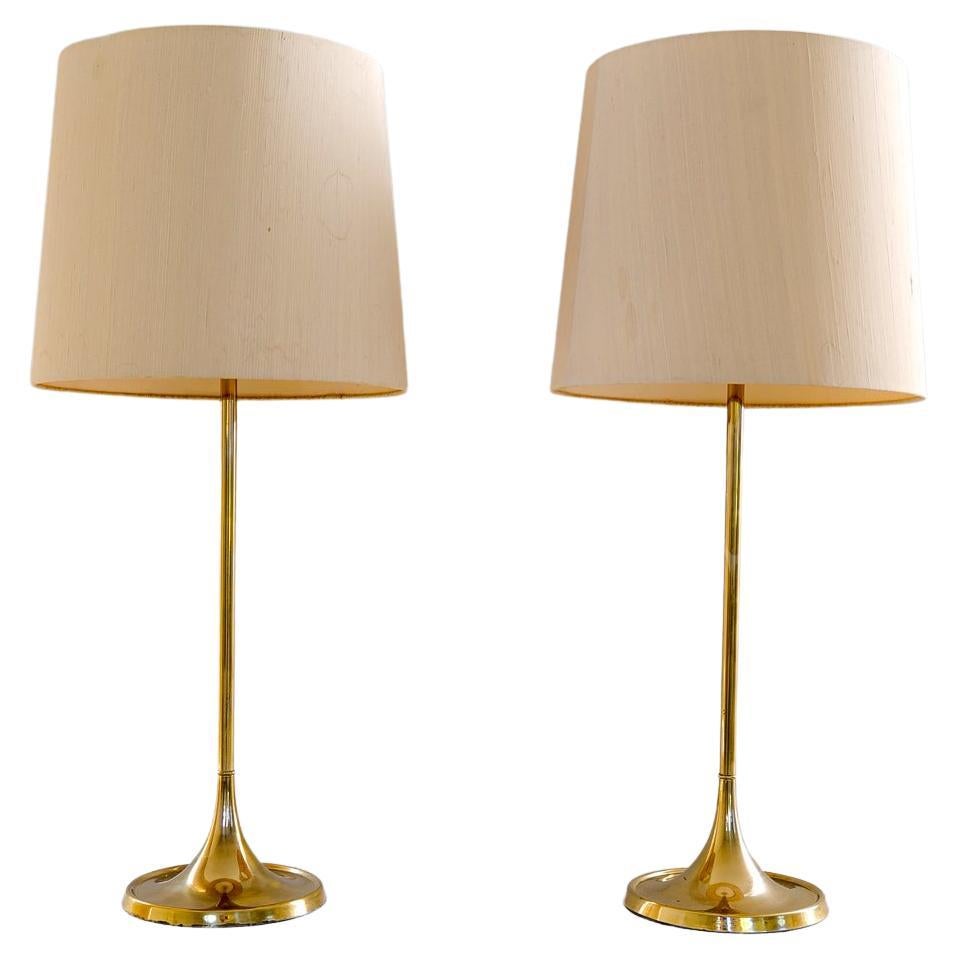Midcentury Pair of Bergboms B-017 Table Lamps, 1960s, Sweden