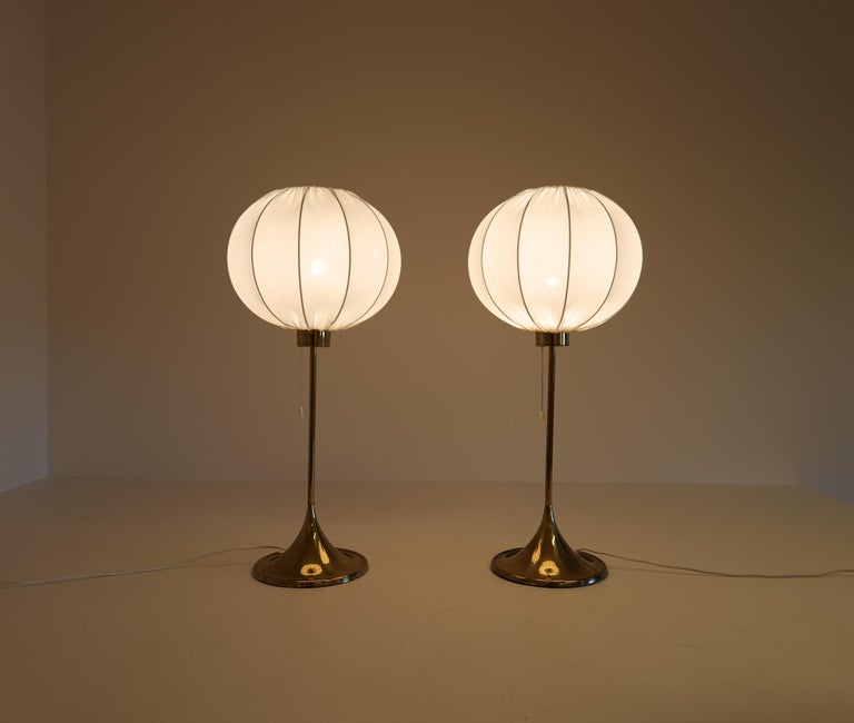 Midcentury Pair of Bergboms B-024 Table Lamps, 1960s, Sweden For Sale 8