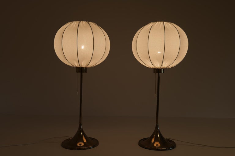 Midcentury Pair of Bergboms B-024 Table Lamps, 1960s, Sweden For Sale 9