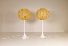 Midcentury Modern Pair of Bergboms B-024 Table Lamps, 1960s, Sweden