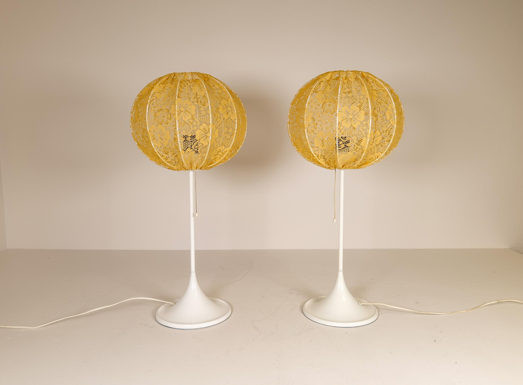 Swedish Midcentury Pair of Bergboms B-024 Table Lamps, 1960s, Sweden For Sale