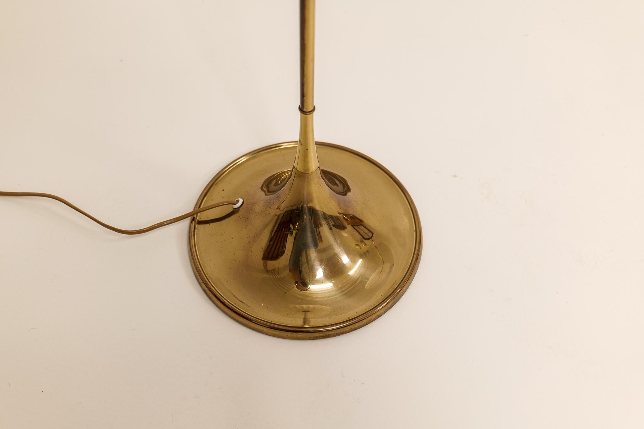 Midcentury Pair of Brass Floor Lamps Bergboms G-025, Sweden, 1960s 3