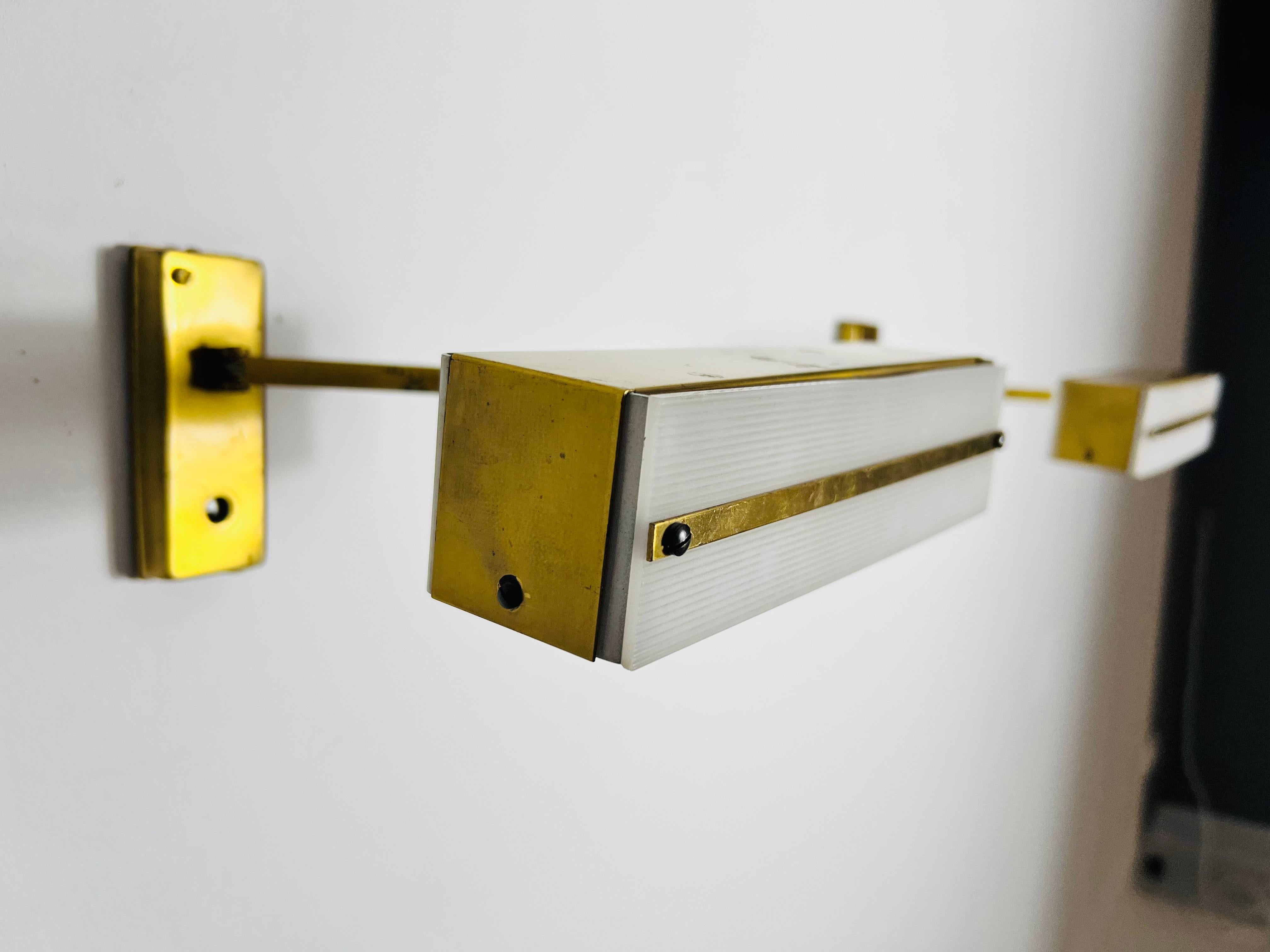 Midcentury Pair of Brass Wall Lamps by Paul Neuhaus, 1960s For Sale 6