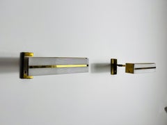 Pareja de lámparas de pared de latón de mediados de siglo, Paul Neuhaus, años 60