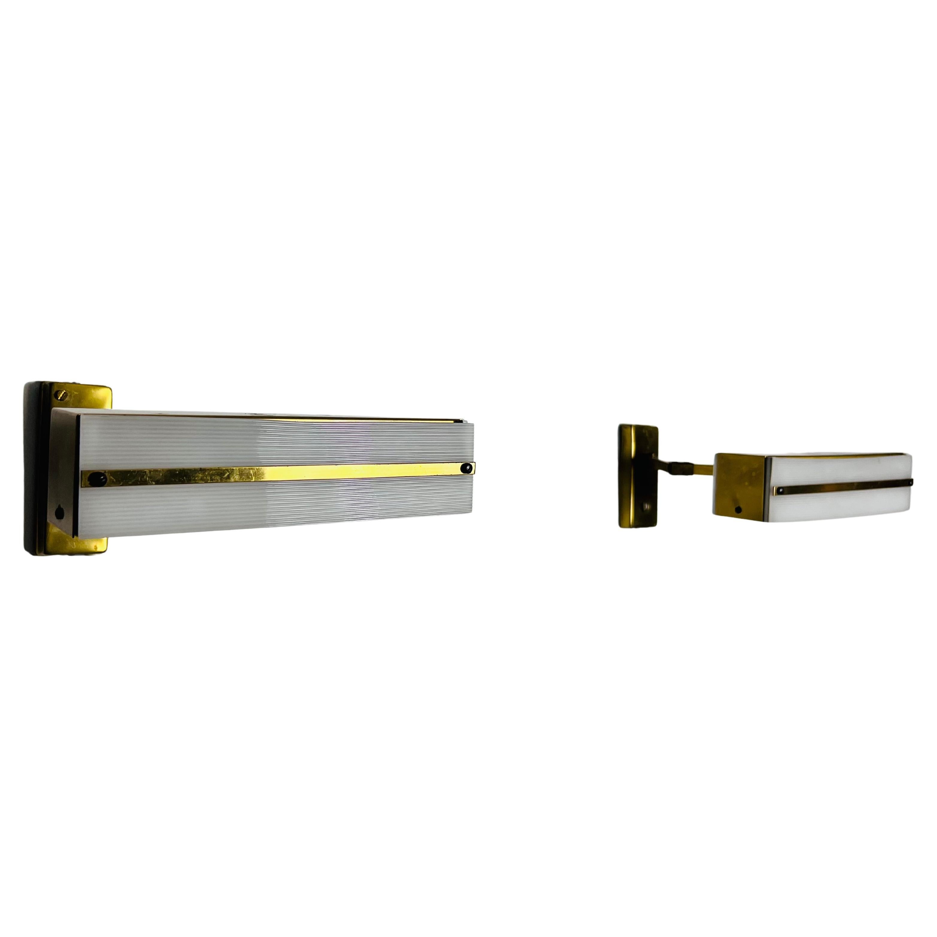 Midcentury Pair of Brass Wall Lamps by Paul Neuhaus, 1960s