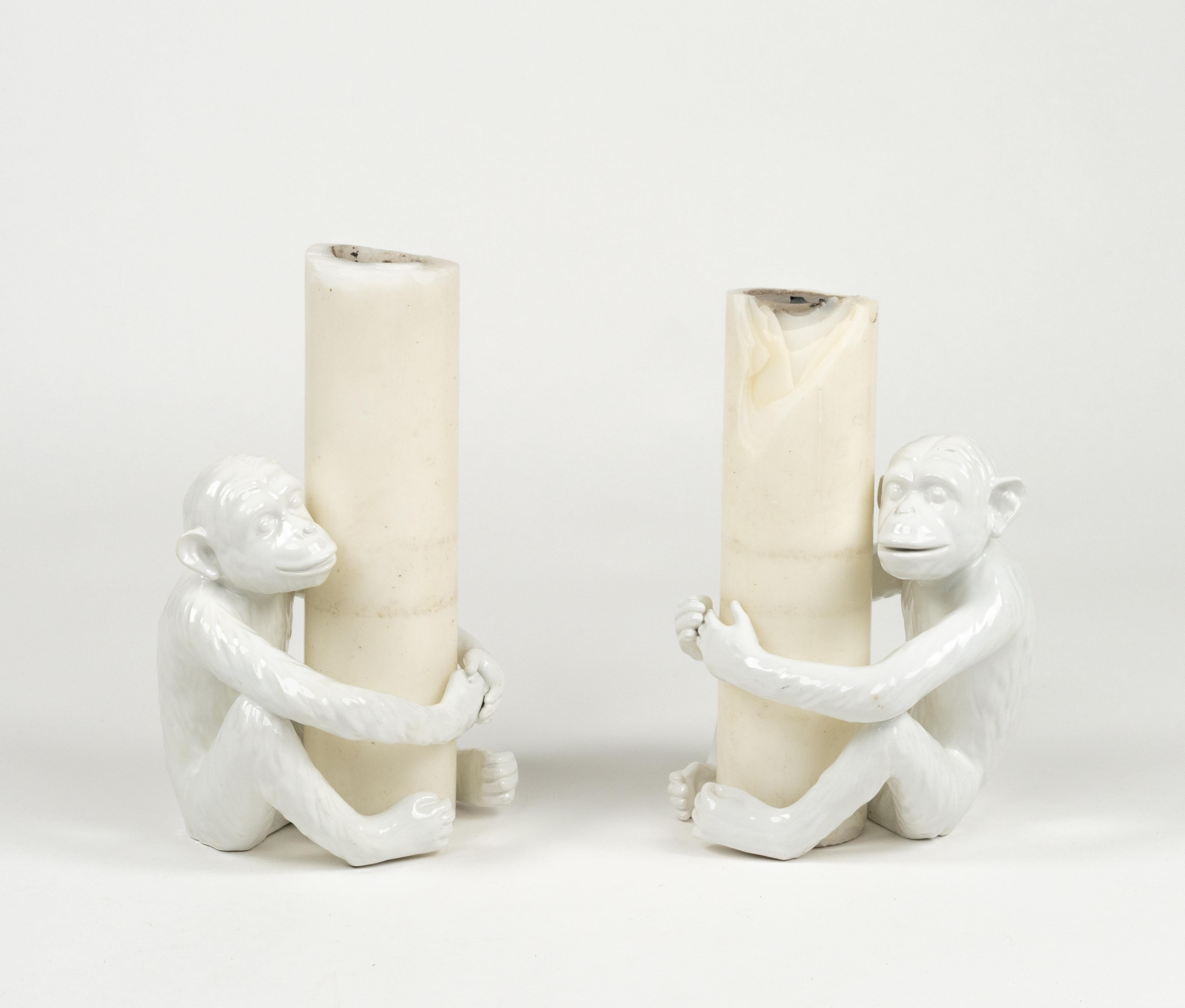 Coppia di portacandele in ceramica bianca a forma di scimmia di Costa per Vivai del Sud.

Realizzato in Italia negli anni '70.


Informazioni sui creatori: Vivai del Sud è stata fondata da Piero, Giorgio e Gianfranco Di Pierri dopo aver lasciato la
