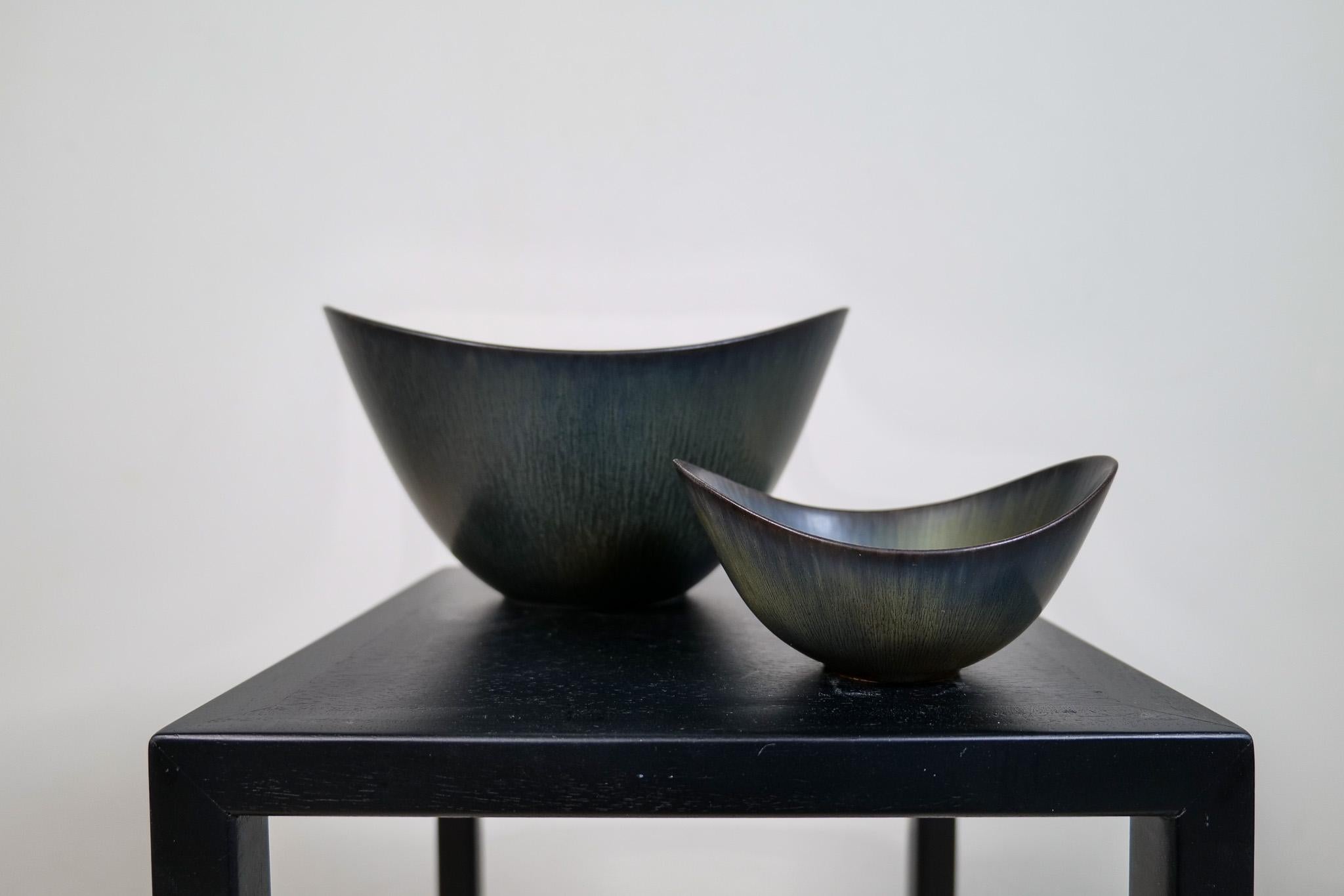Midcentury Modern Pair of Ceramic Bowls Rörstrand Gunnar Nylund, Sweden For Sale 10