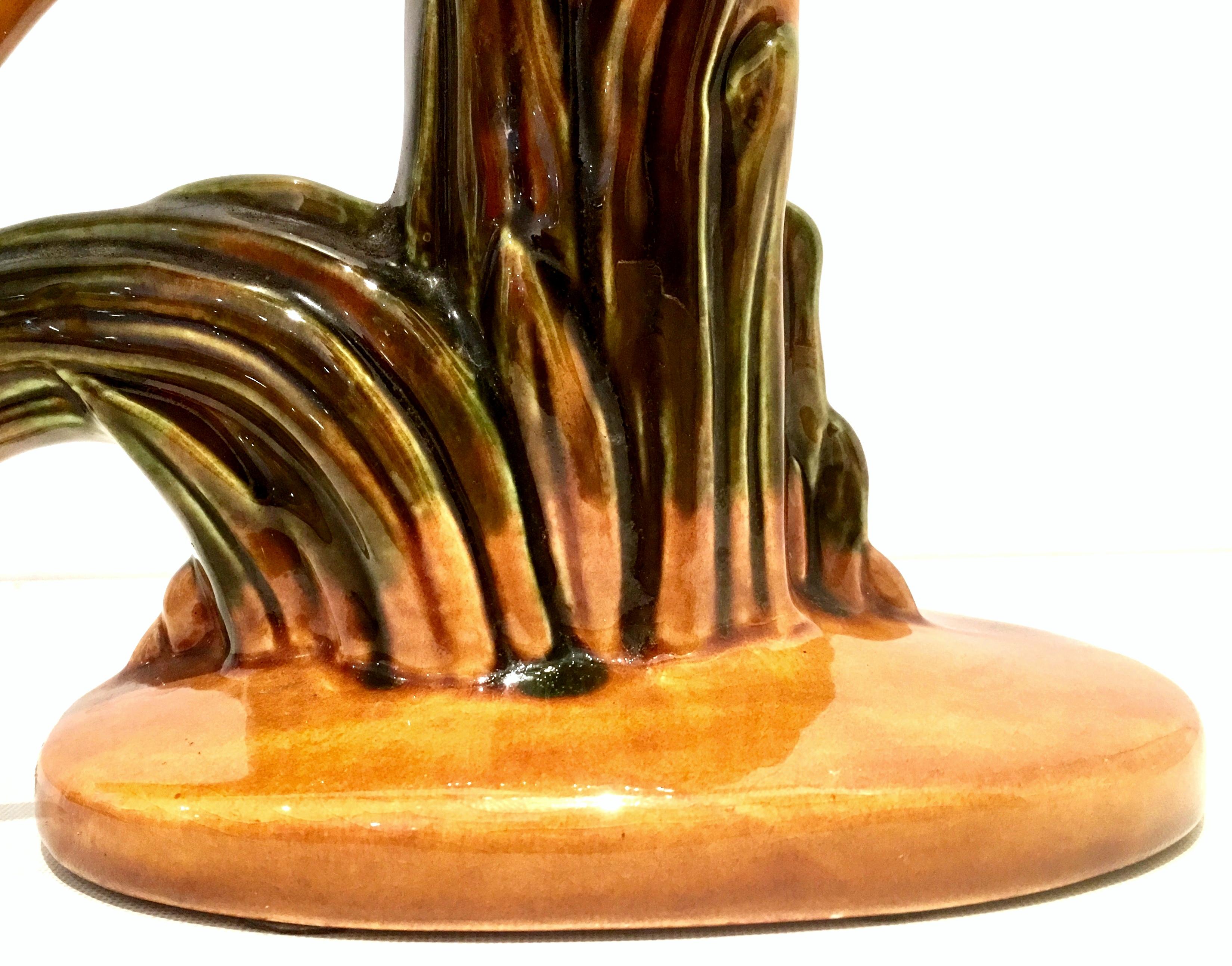 Mid-Century Pair of  Art Deco Ceramic Glaze Gazelle Vases By, Royal Haeger For Sale 3