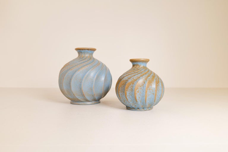 Art Deco Midcentury Pair of Ceramic Vases 