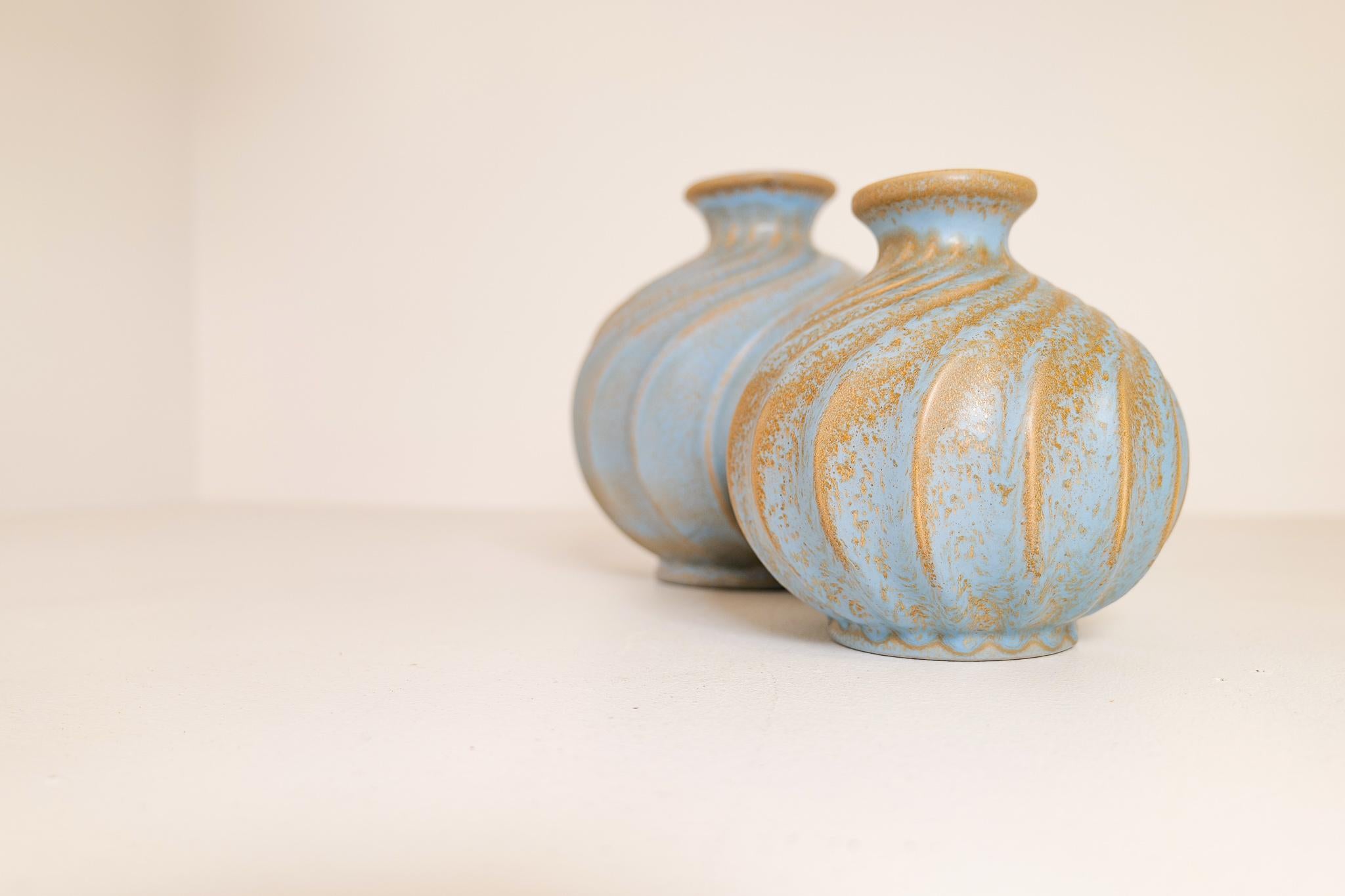 Midcentury Pair of Ceramic Vases 