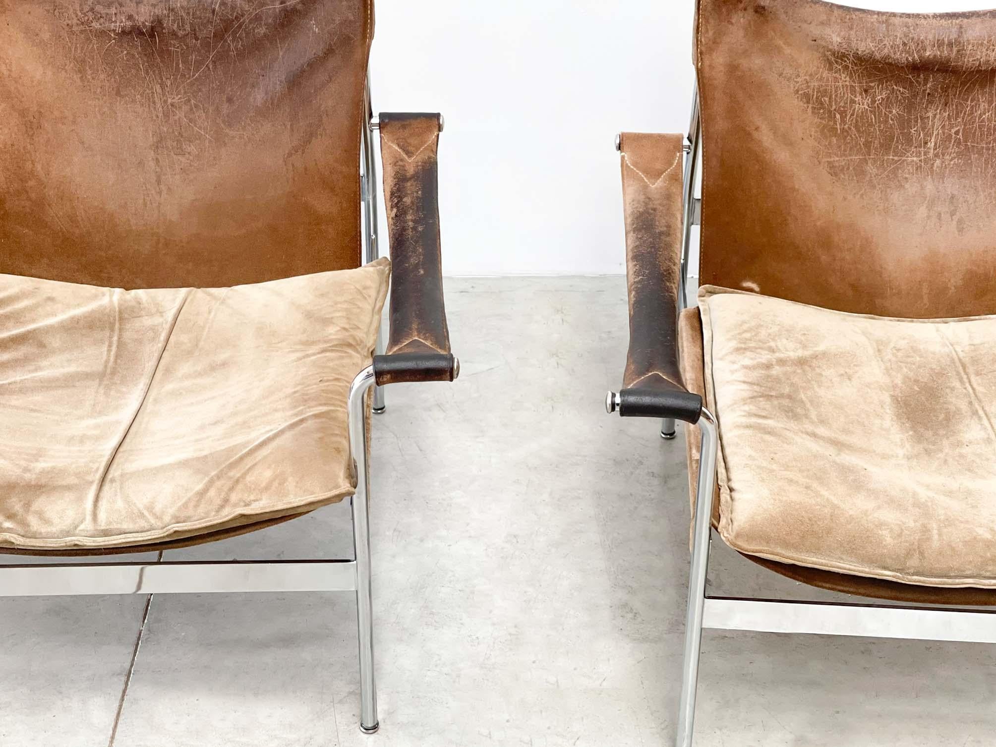 Mid-Century Pair of D99 Lounge Chairs Tecta Hans Konecke 1