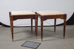 Midcentury Pair of Designer Ottomans