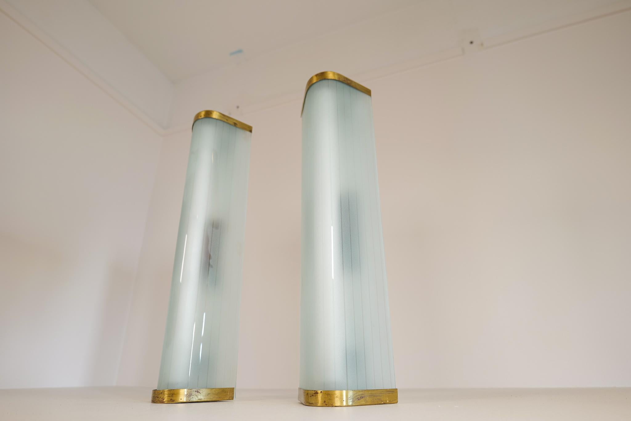 Midcentury Pair of Extra-Large Modern Wall Lamps Attributed to Asea In Good Condition For Sale In Hillringsberg, SE