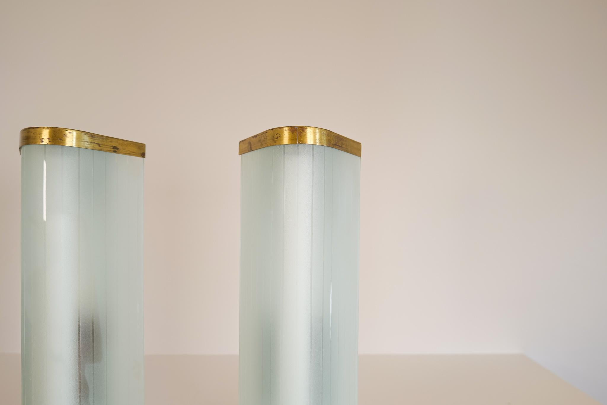 Mid-20th Century Midcentury Pair of Extra-Large Modern Wall Lamps Attributed to Asea For Sale