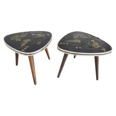 Midcentury Pair of Flower Tables, France, 1950s