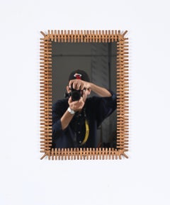 Midcentury Pair of French Riviera Bamboo and Rattan Rectangular Mirrors, 1970s
