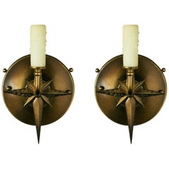  Pair of Nautical  Starburst Sconces