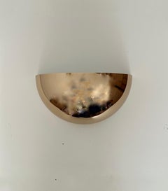 Midcentury Pair of Gold Metal Wall Sconces by Estiluz, Barcelona, 1980s