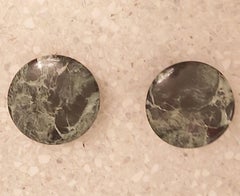 Midcentury Pair of Green Marble 'Verde Alpi' Italian Wall Coat Racks, Florence