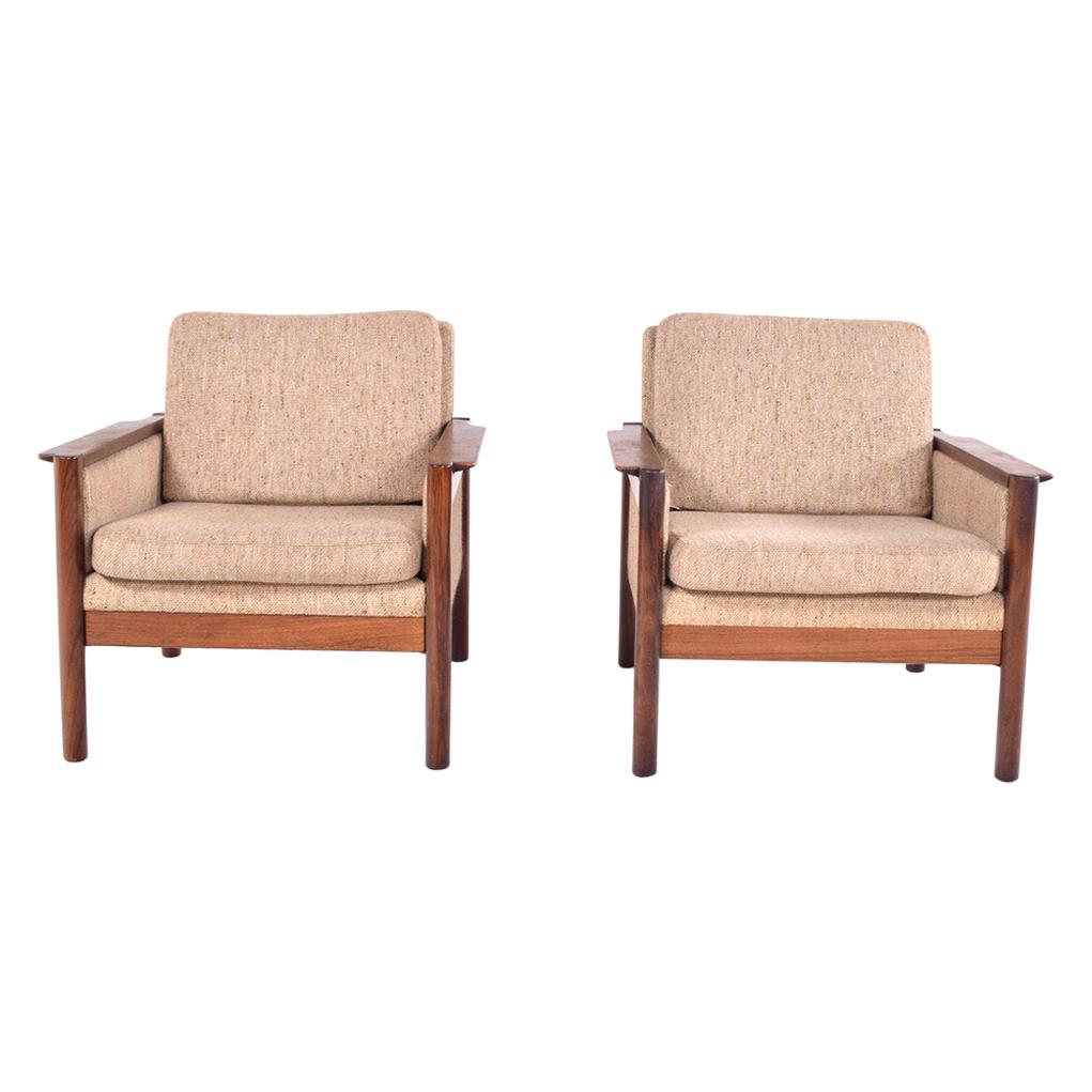 Midcentury Pair of Illum Wikkelso Capella Chairs for Niels Eilersen