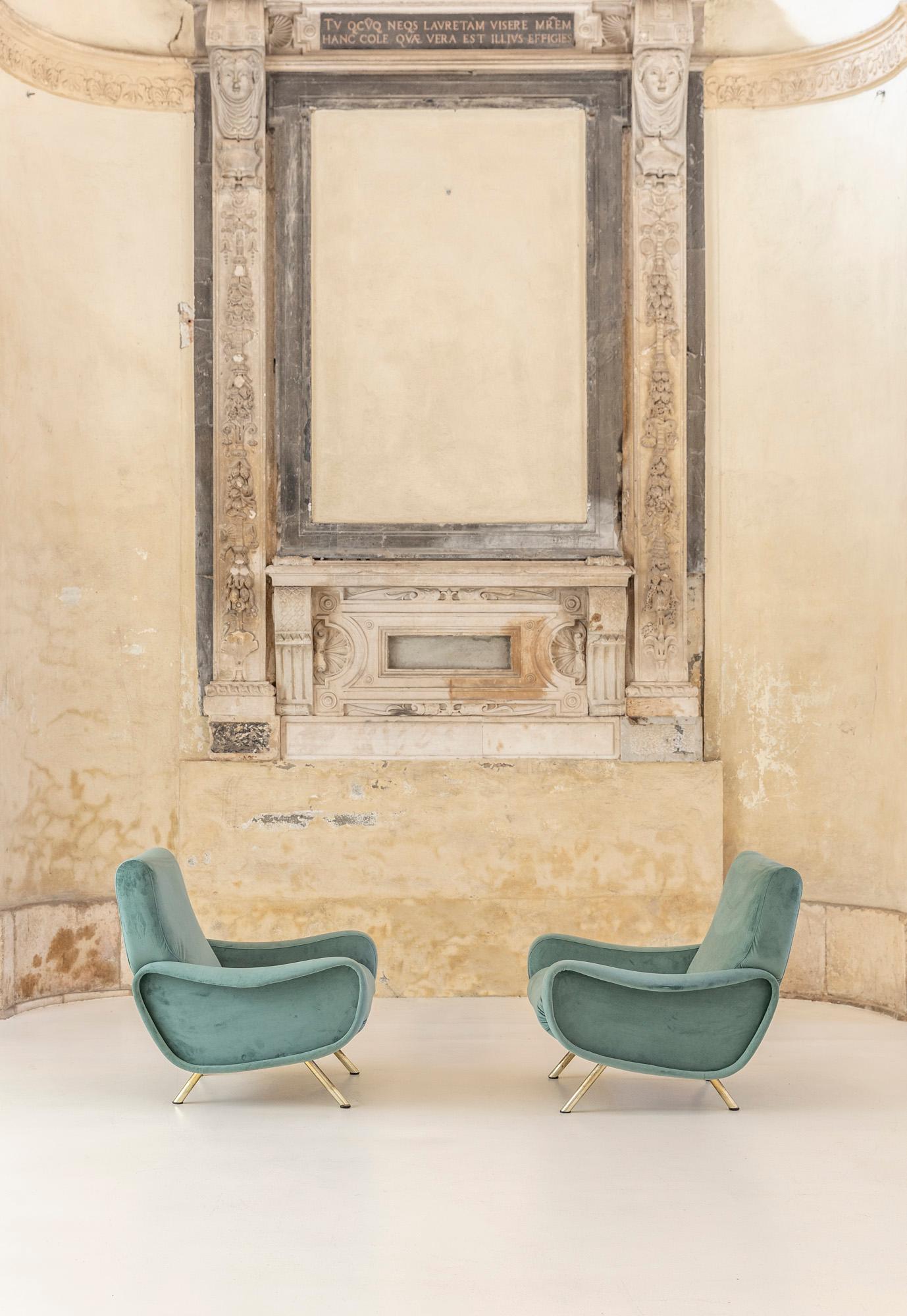 Italian Midcentury pair of Lady Armchairs by Marco Zanuso for Arflex