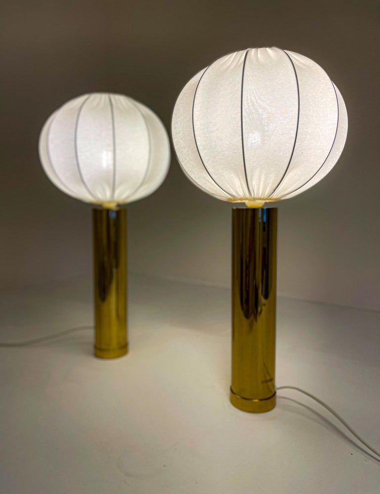 Midcentury Pair of Large Brass Bergboms B-010 Table Lamps, 1960s, Sweden For Sale 5