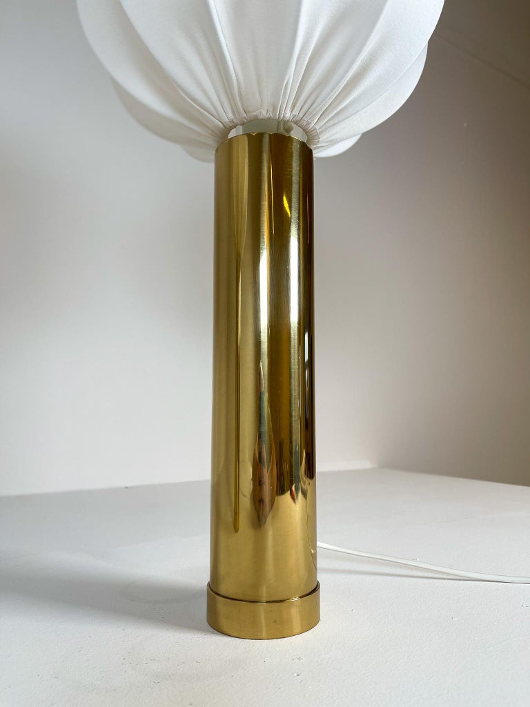 Midcentury Pair of Large Brass Bergboms B-010 Table Lamps, 1960s, Sweden For Sale 1