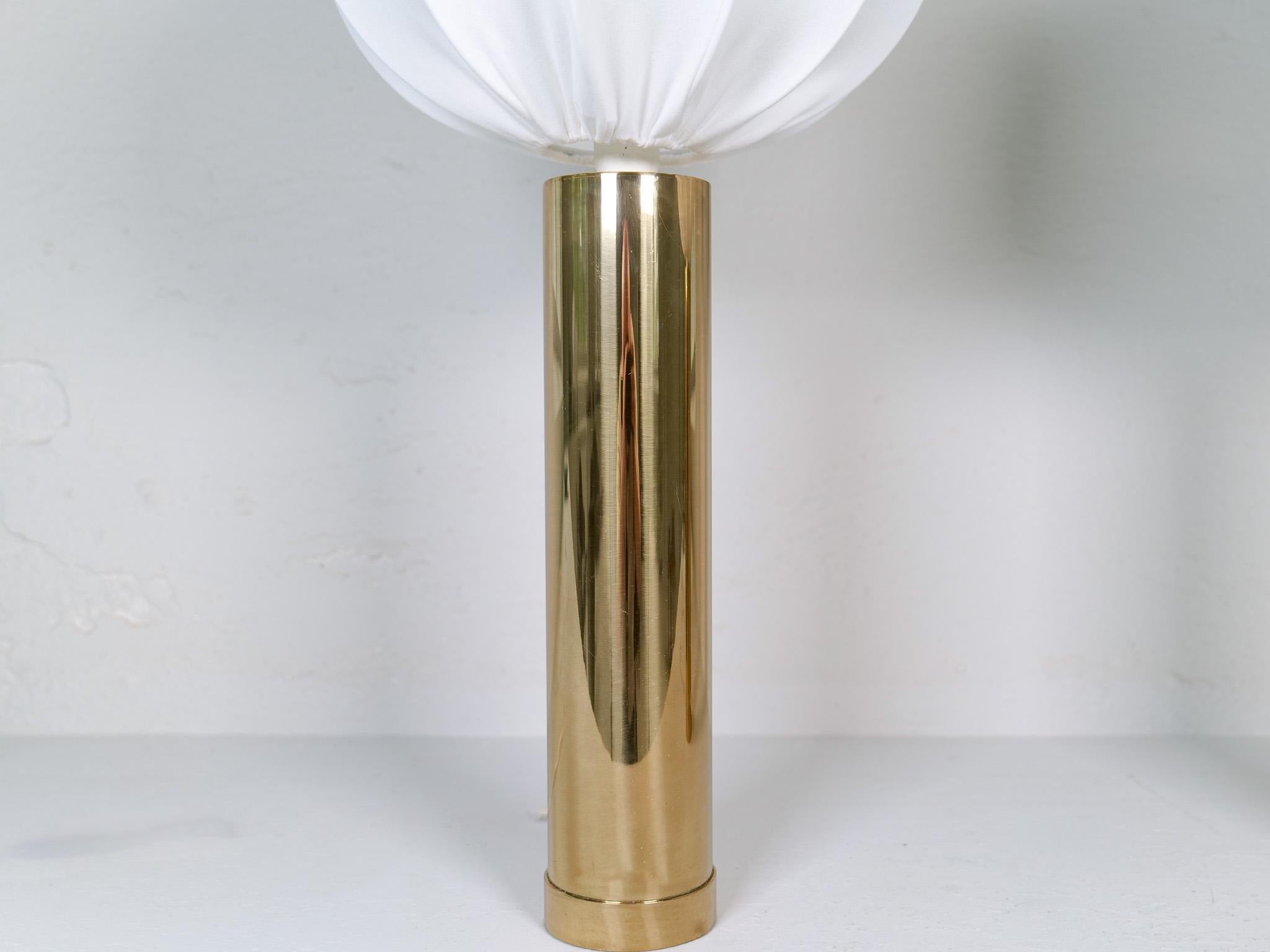 Midcentury Pair of Large Brass Bergboms B-010 Table Lamps, 1960s, Sweden For Sale 1