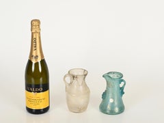 Midcentury Pair of "Scavo" Vases in Murano Glass, Vetri d'Arte Seguso, 1960s