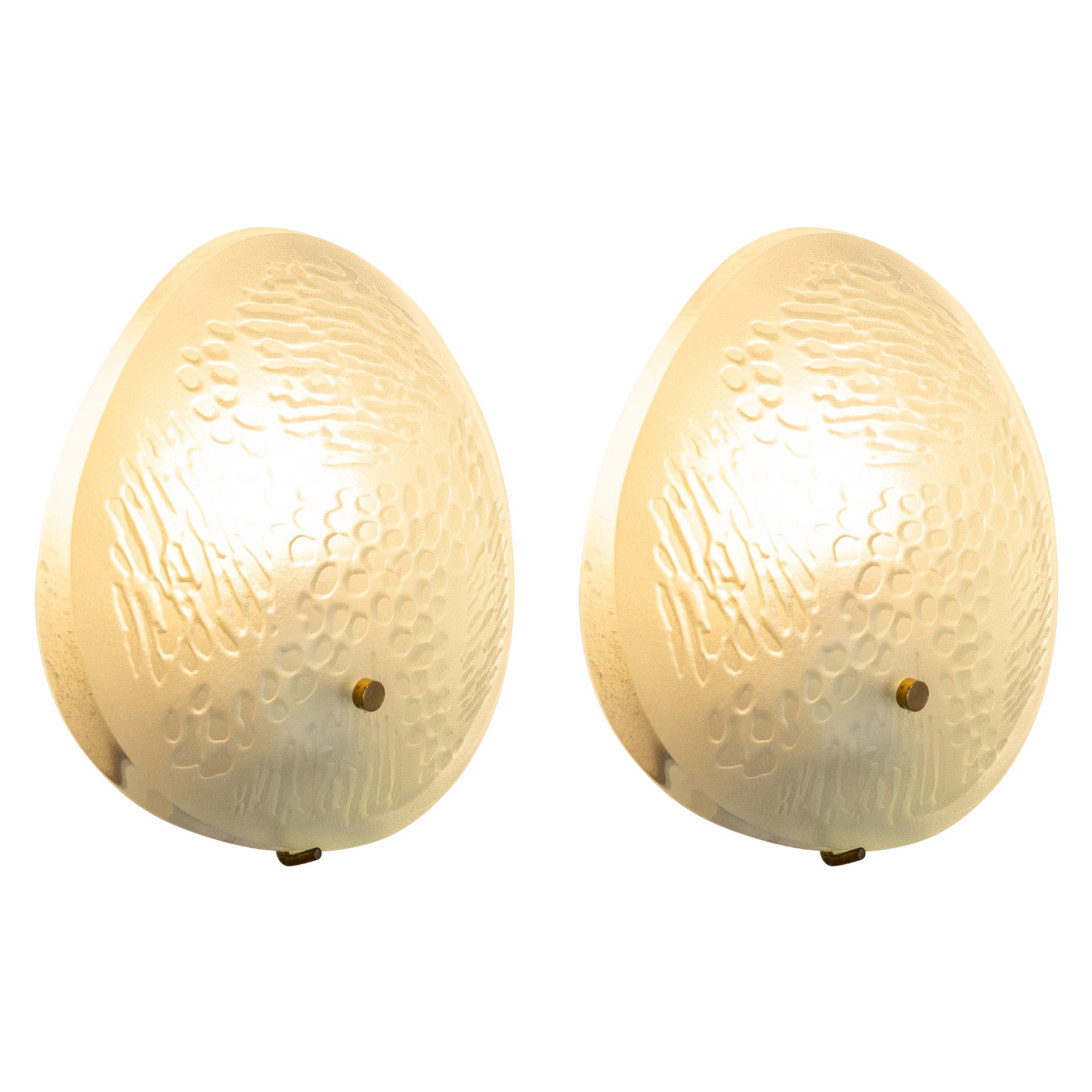 Coppia di appliques di metà secolo di Max Ingrand per Fontana Arte, mod.2199 , pubblicato