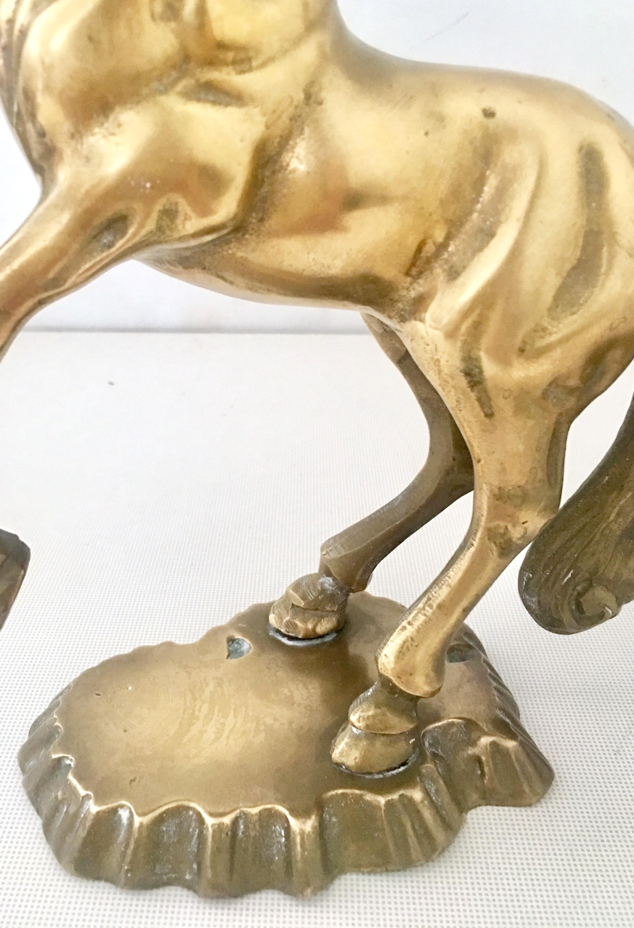 Midcentury Pair of Solid Brass Unicorn Sculptures 5