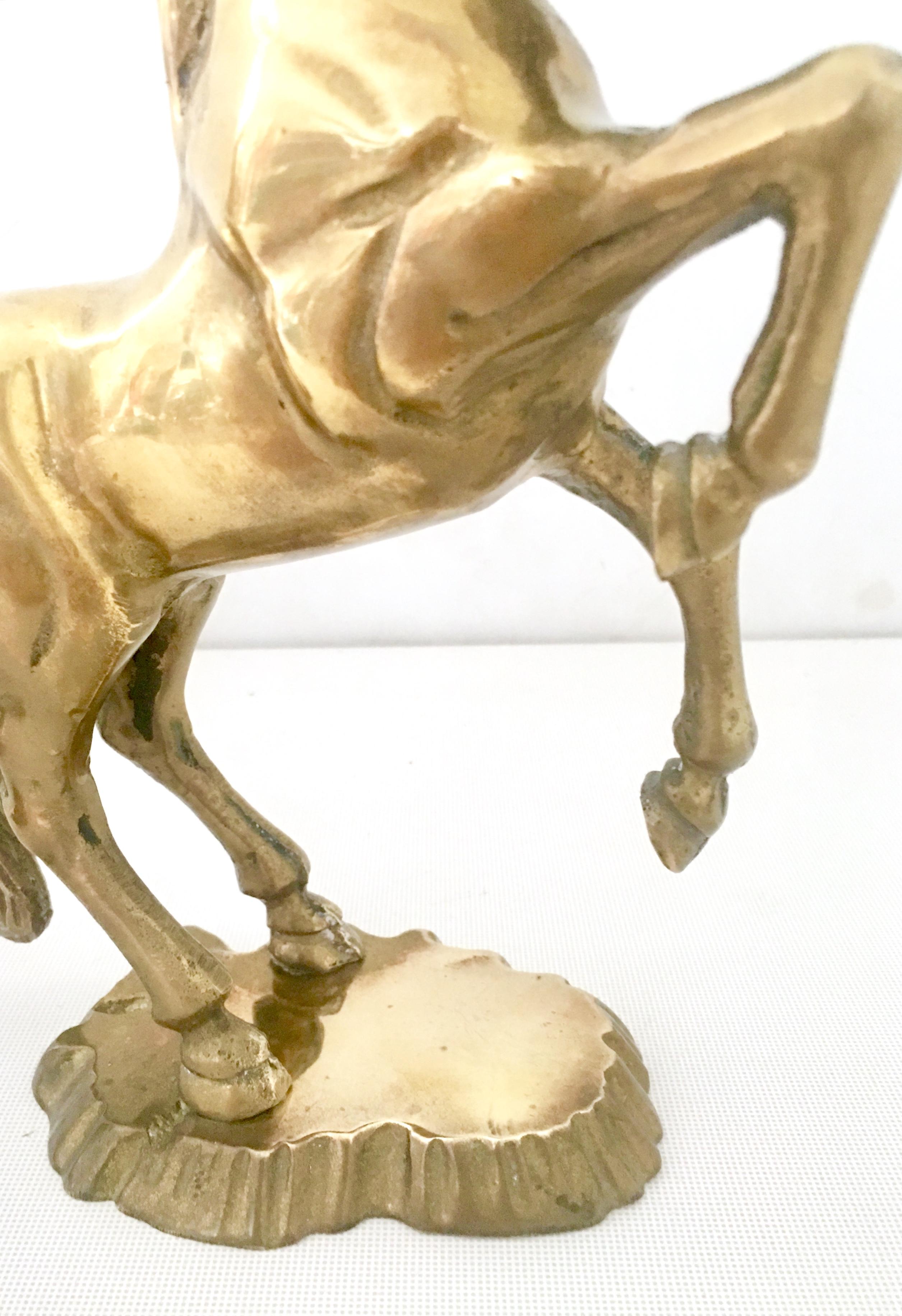 Midcentury Pair of Solid Brass Unicorn Sculptures 6