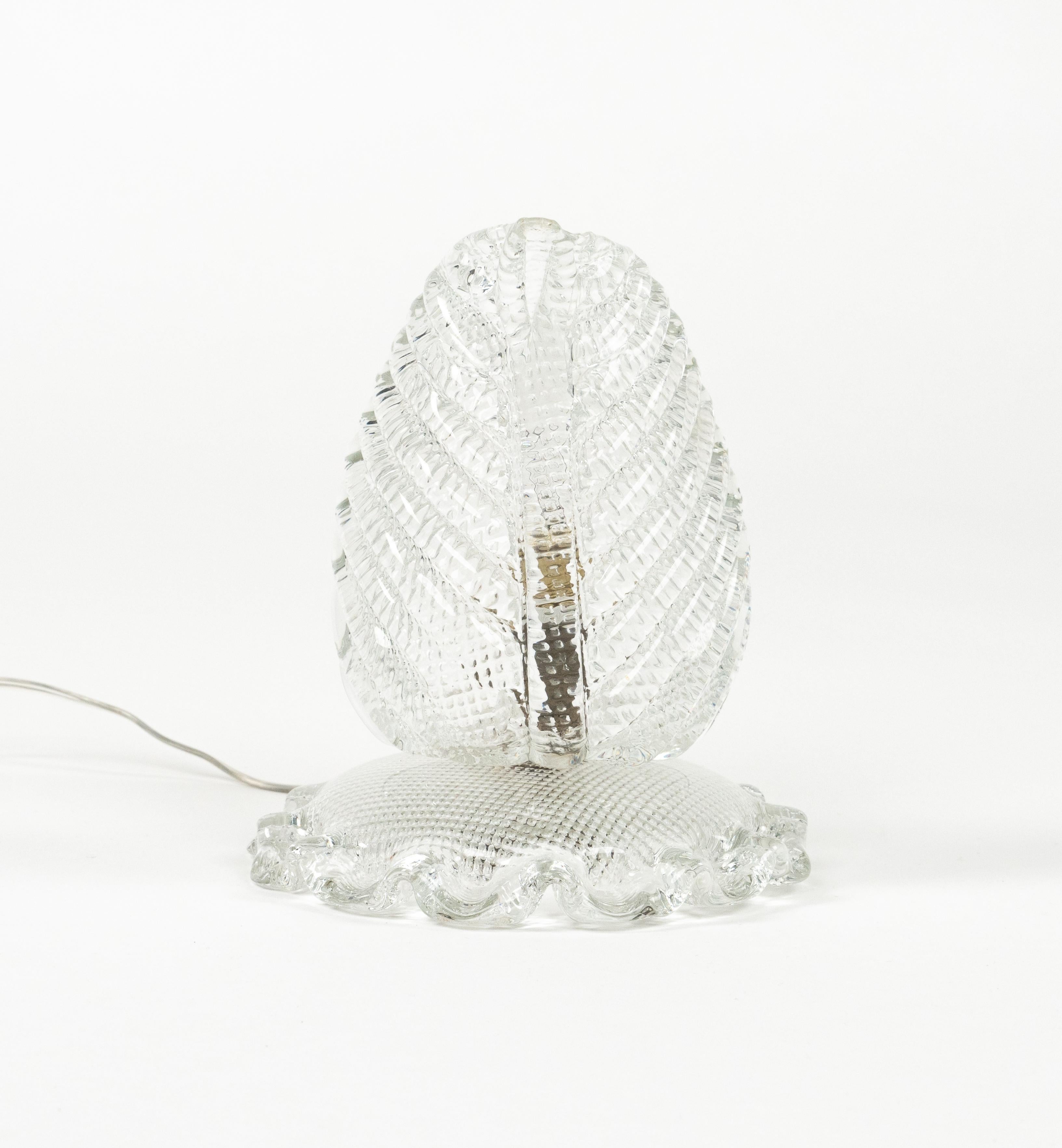 Paire de lampes de table en verre de Murano de style Barovier&Toso, Italie années 1950 en vente 3