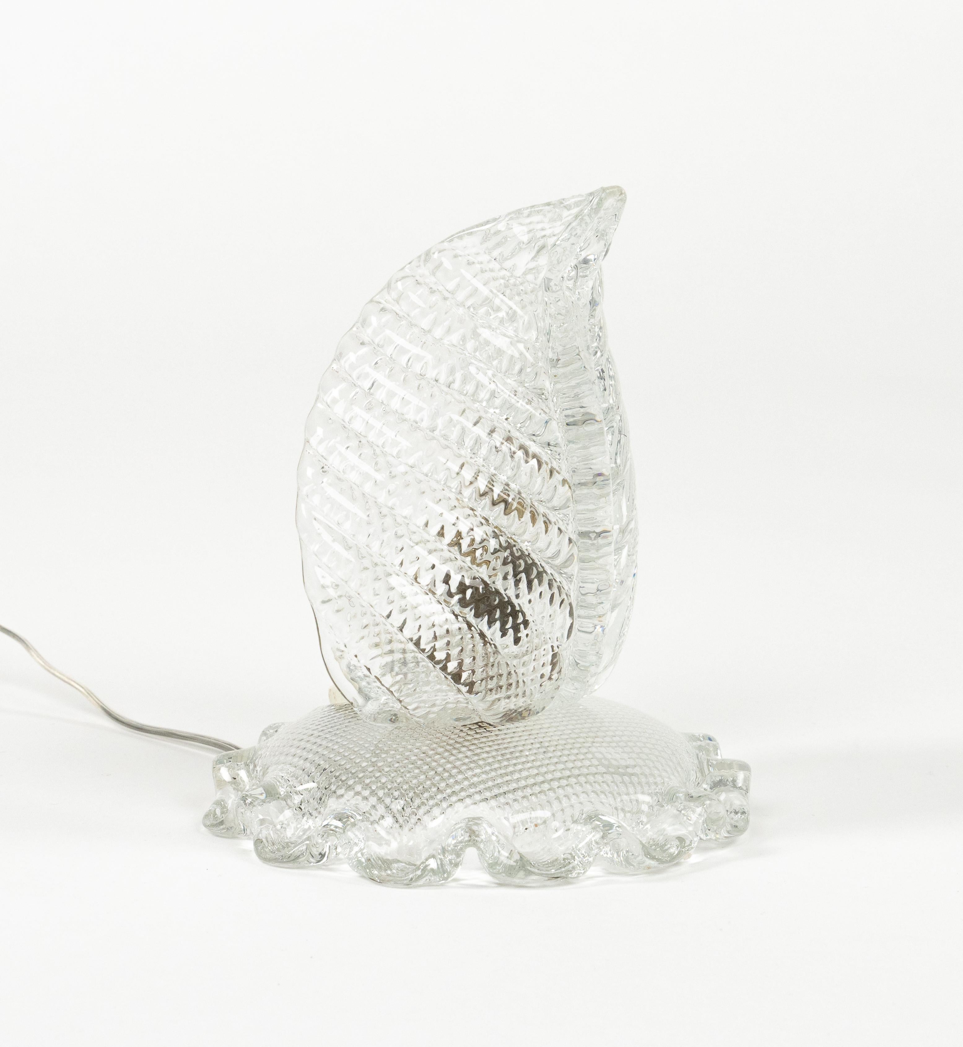 Paire de lampes de table en verre de Murano de style Barovier&Toso, Italie années 1950 en vente 5
