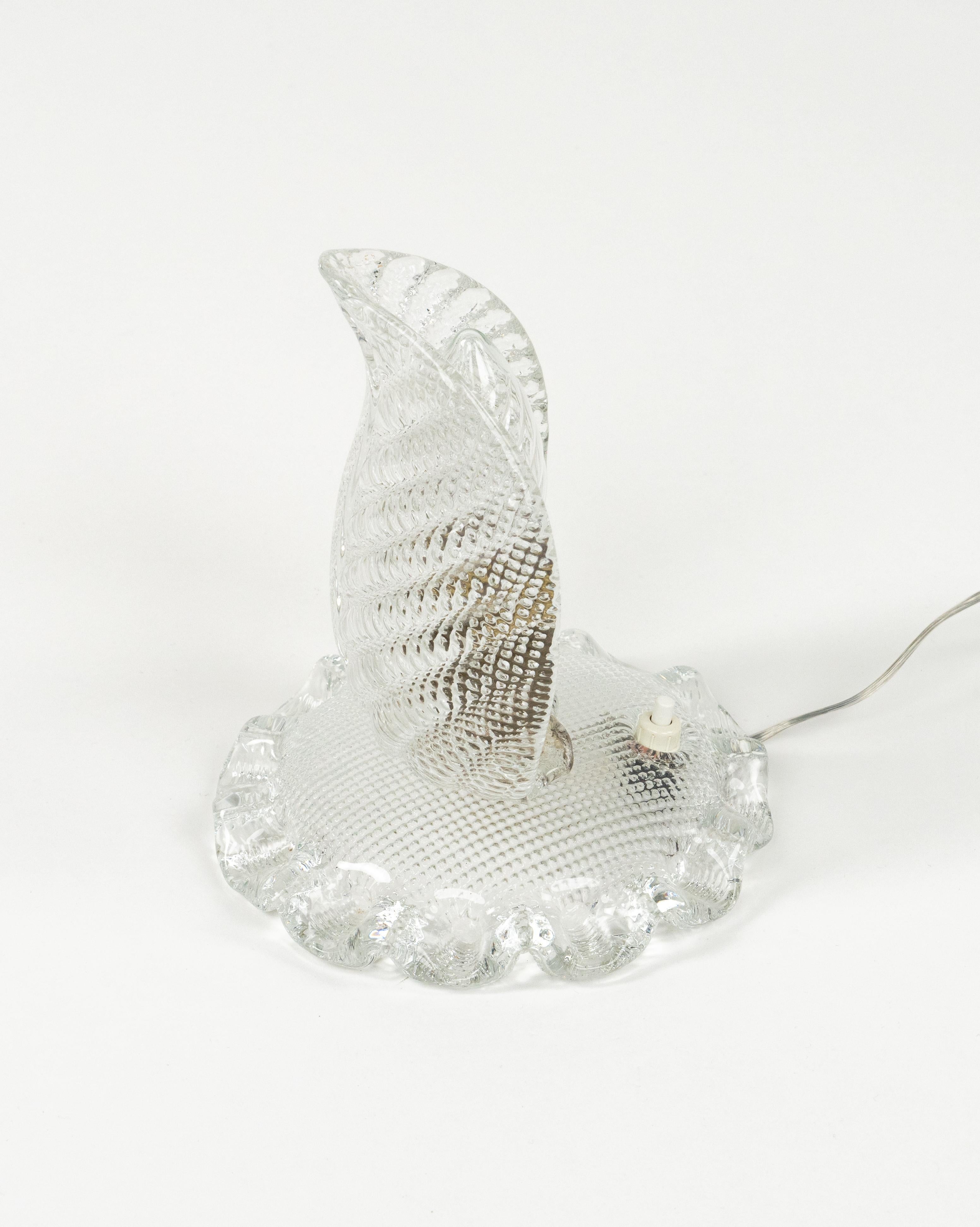 Paire de lampes de table en verre de Murano de style Barovier&Toso, Italie années 1950 en vente 11