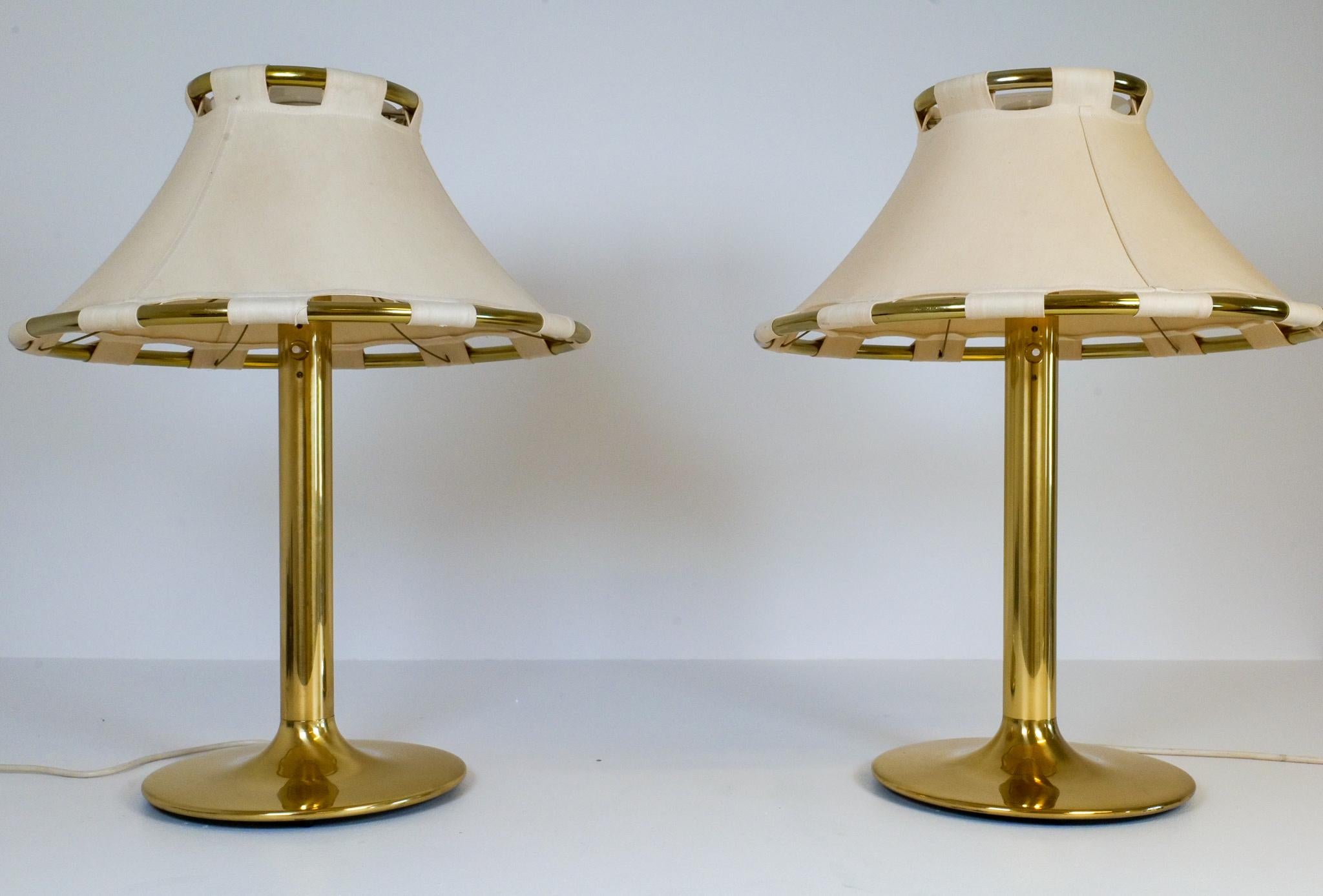 Late 20th Century Midcentury Pair of Table Lamps 
