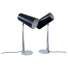Midcentury Pair of Table Lamps, Vintage Design, Elegant Lighting, Denmark