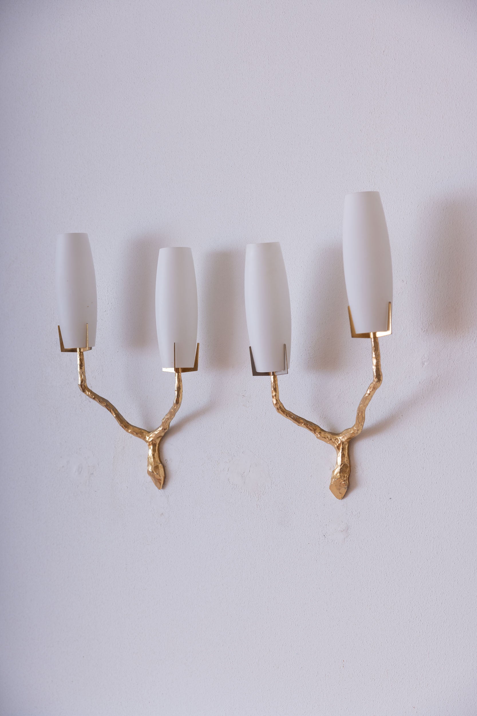Mid-Century Modern Midcentury pair of wall lights by Maison Arlus, France 1960 For Sale