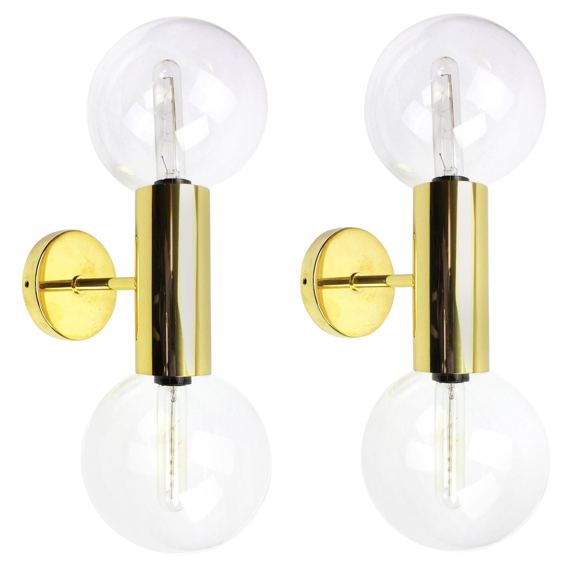 Midcentury Pair of Wall Sconces Design Motoko Ishii by Staff, Germany, 1970s For Sale