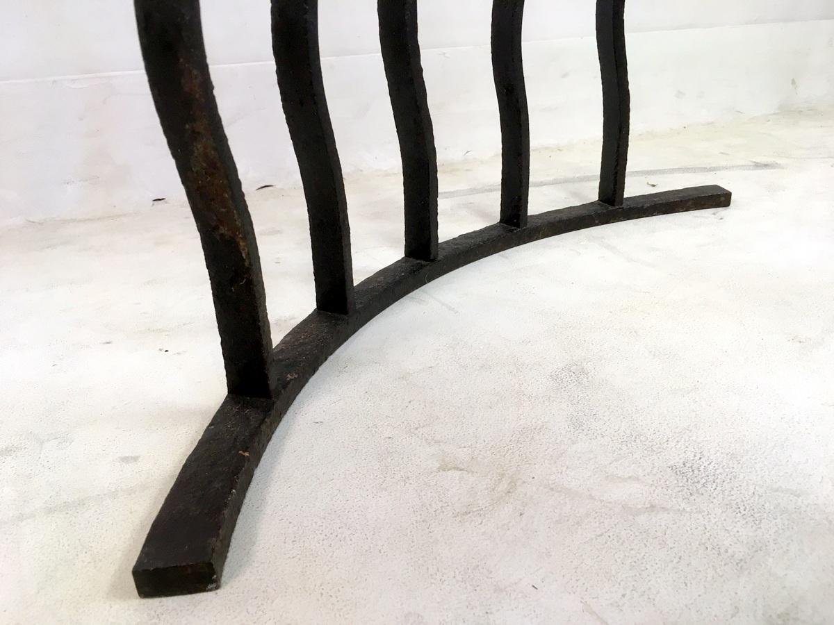 Midcentury Pair of Wrought Iron Console Tables In Good Condition In London, London