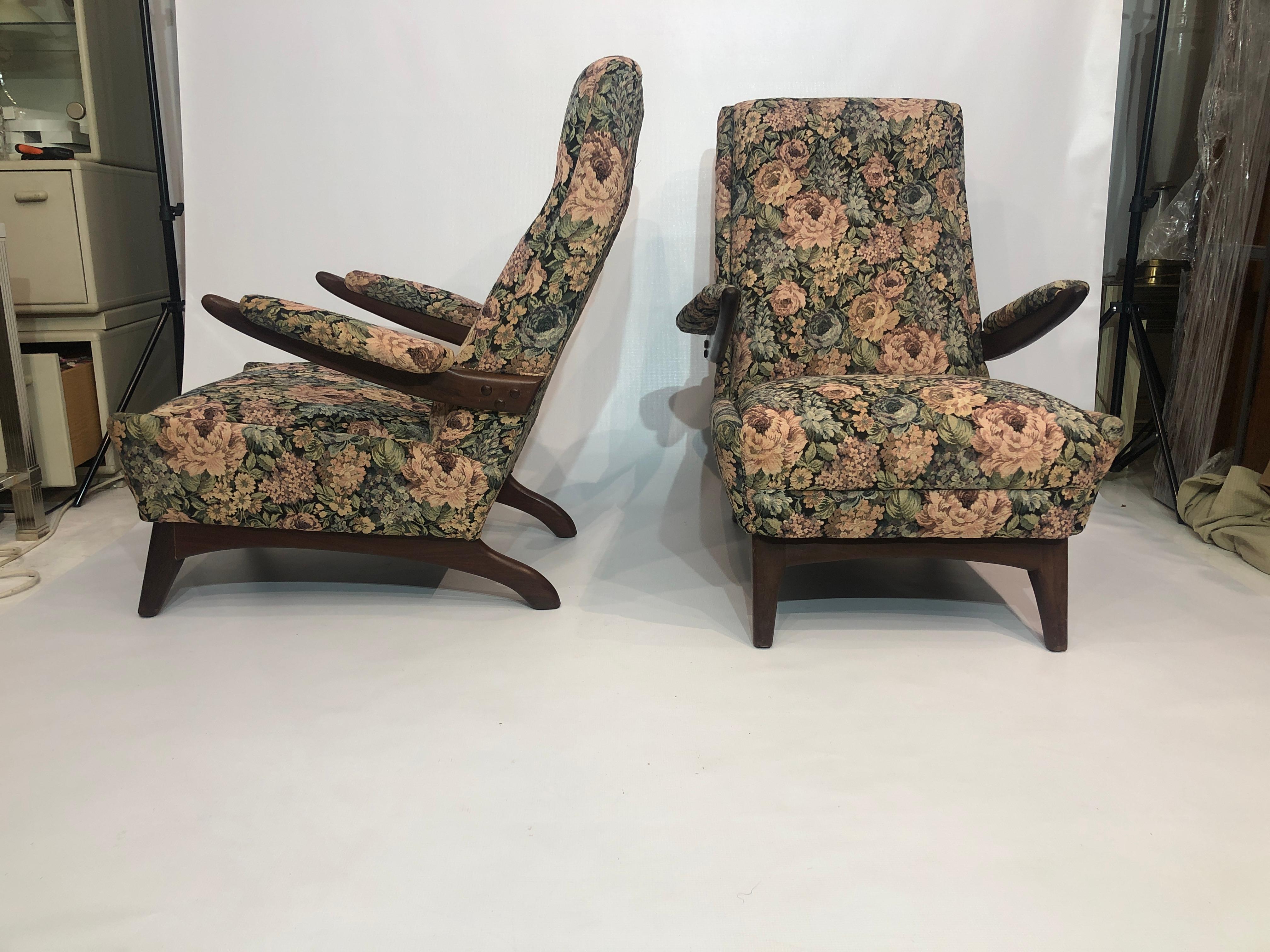Paire de fauteuils de salon en teck du milieu du siècle 1960 Vintage Retro 1970 canapé Bon état - En vente à London, GB