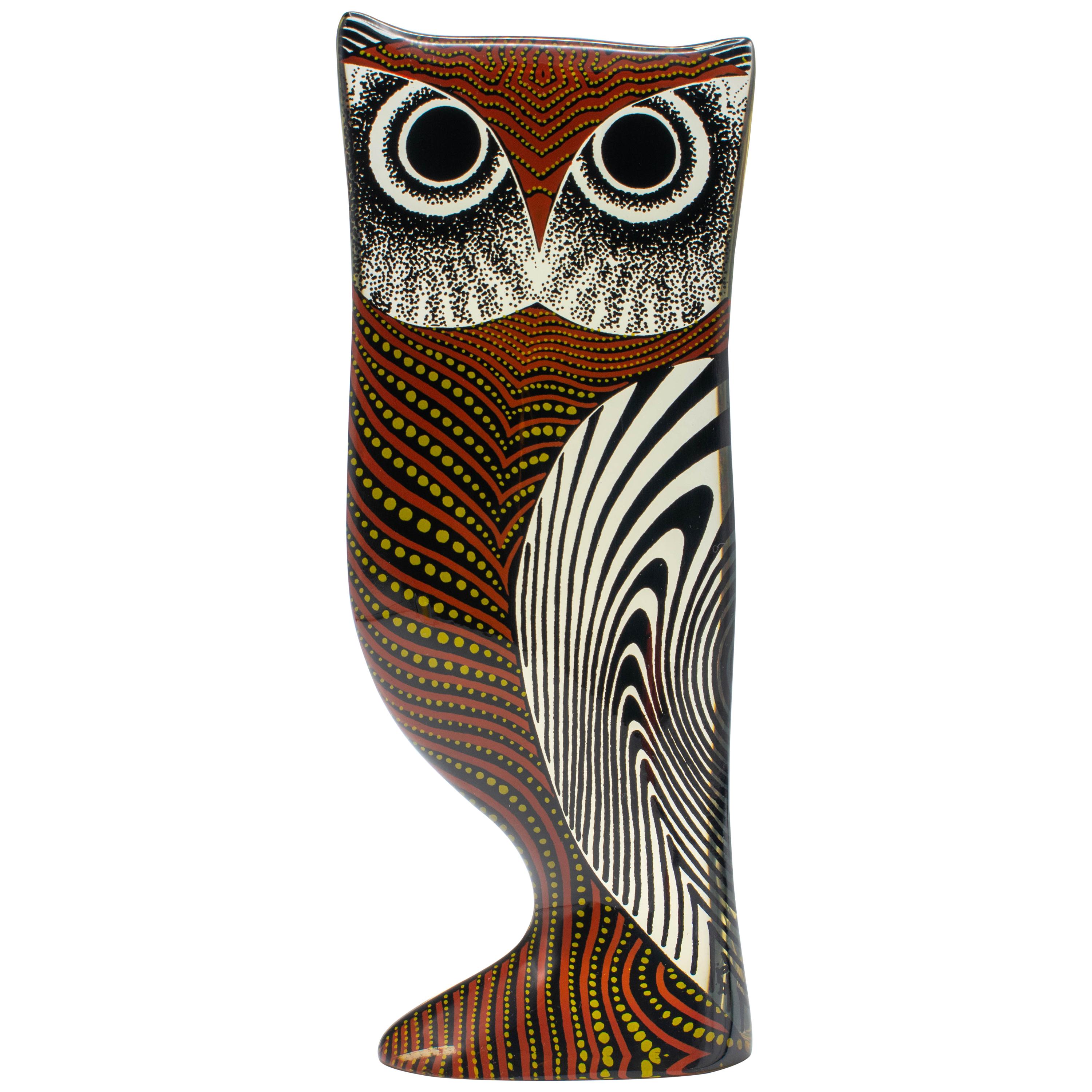Midcentury Palatnik Op Art Lucite Owl