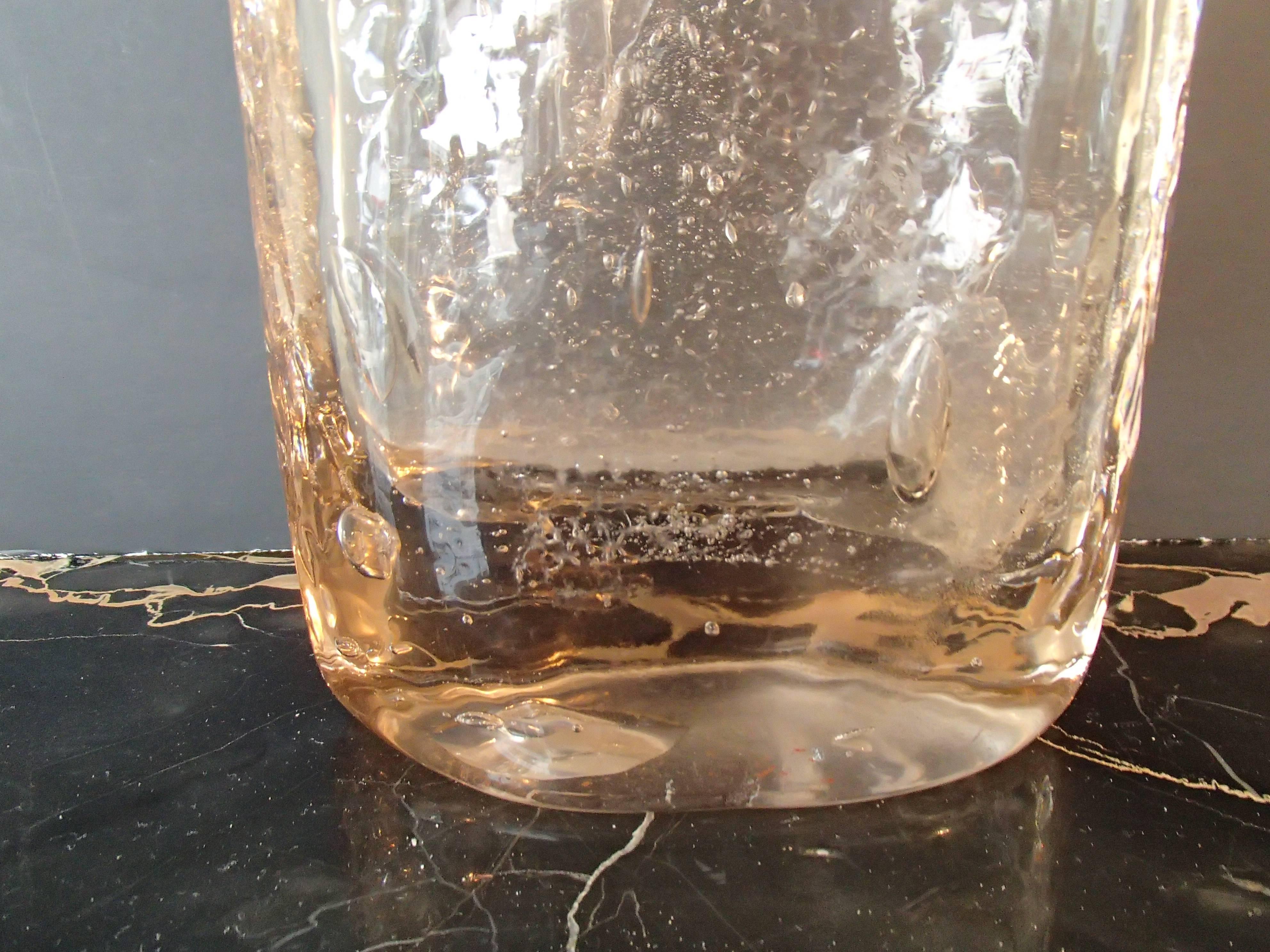 Vaso a bolle d'aria rosa pallido del Medioevo in vendita 3