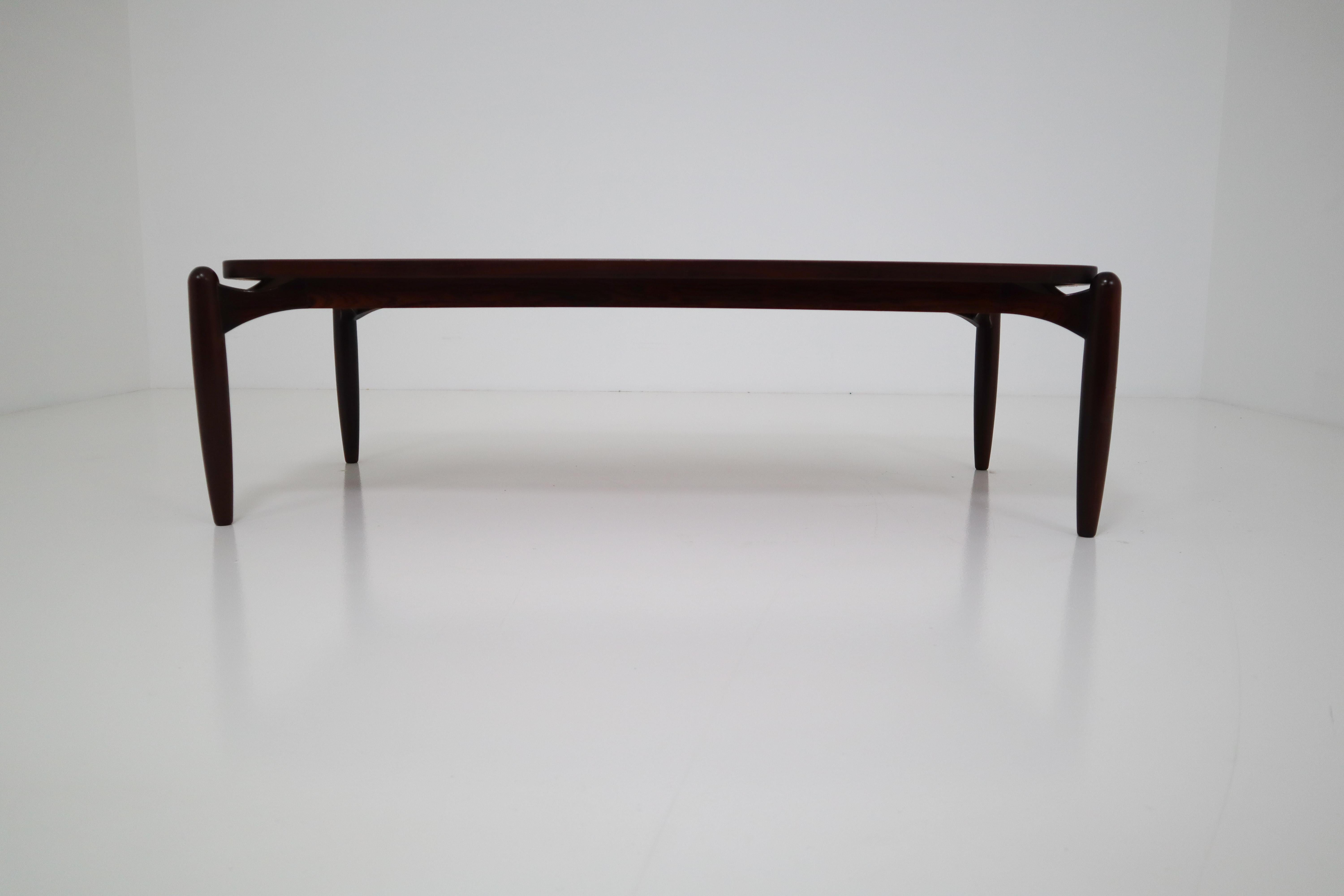 20th Century Midcentury Palisander Coffee-Cocktail Table Designed in Italy, 1970