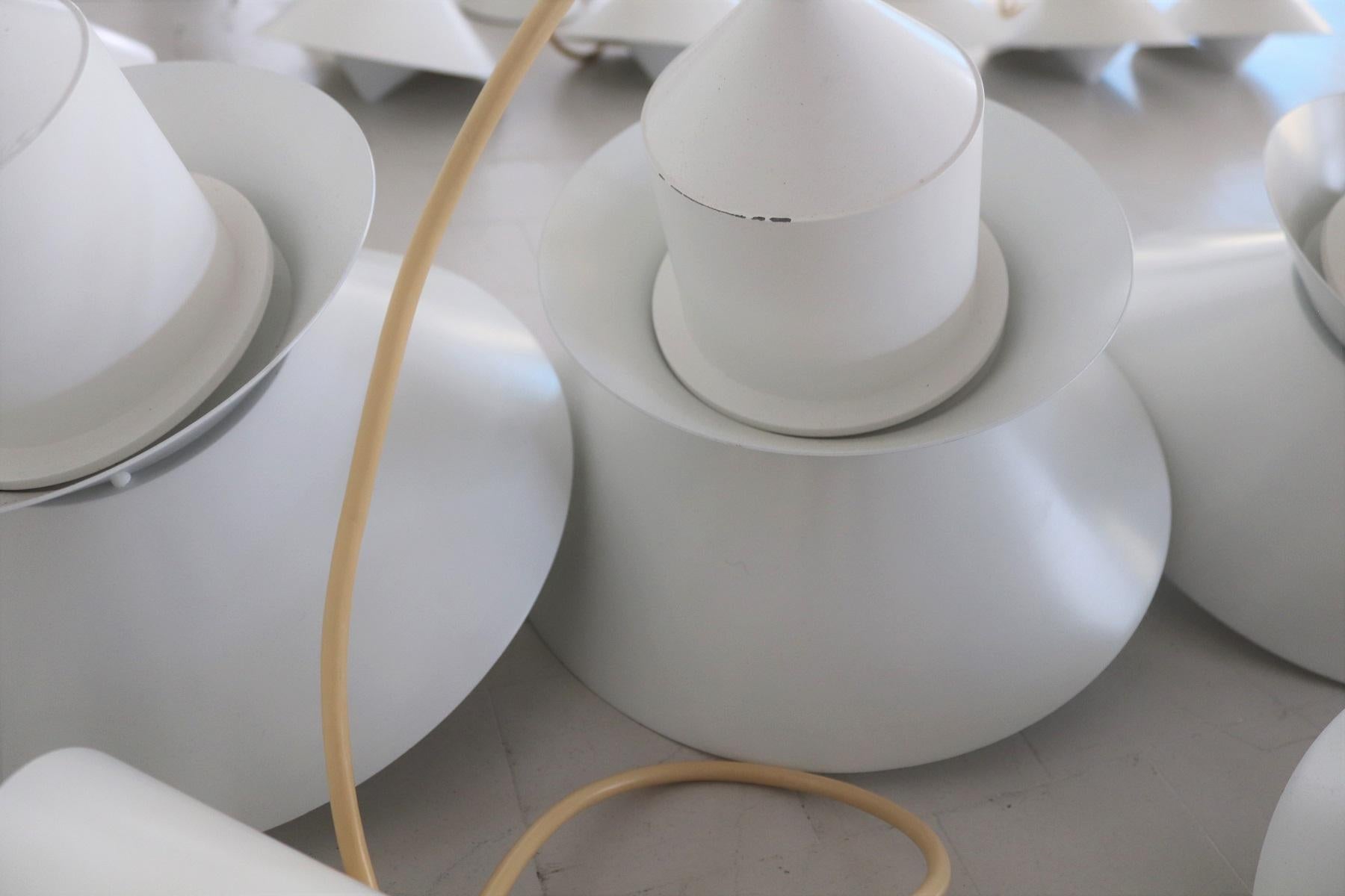 Lampada Pandant di metà secolo in stile nordico in metallo e vetro di Glashütte Limburg anni '80 in vendita 8