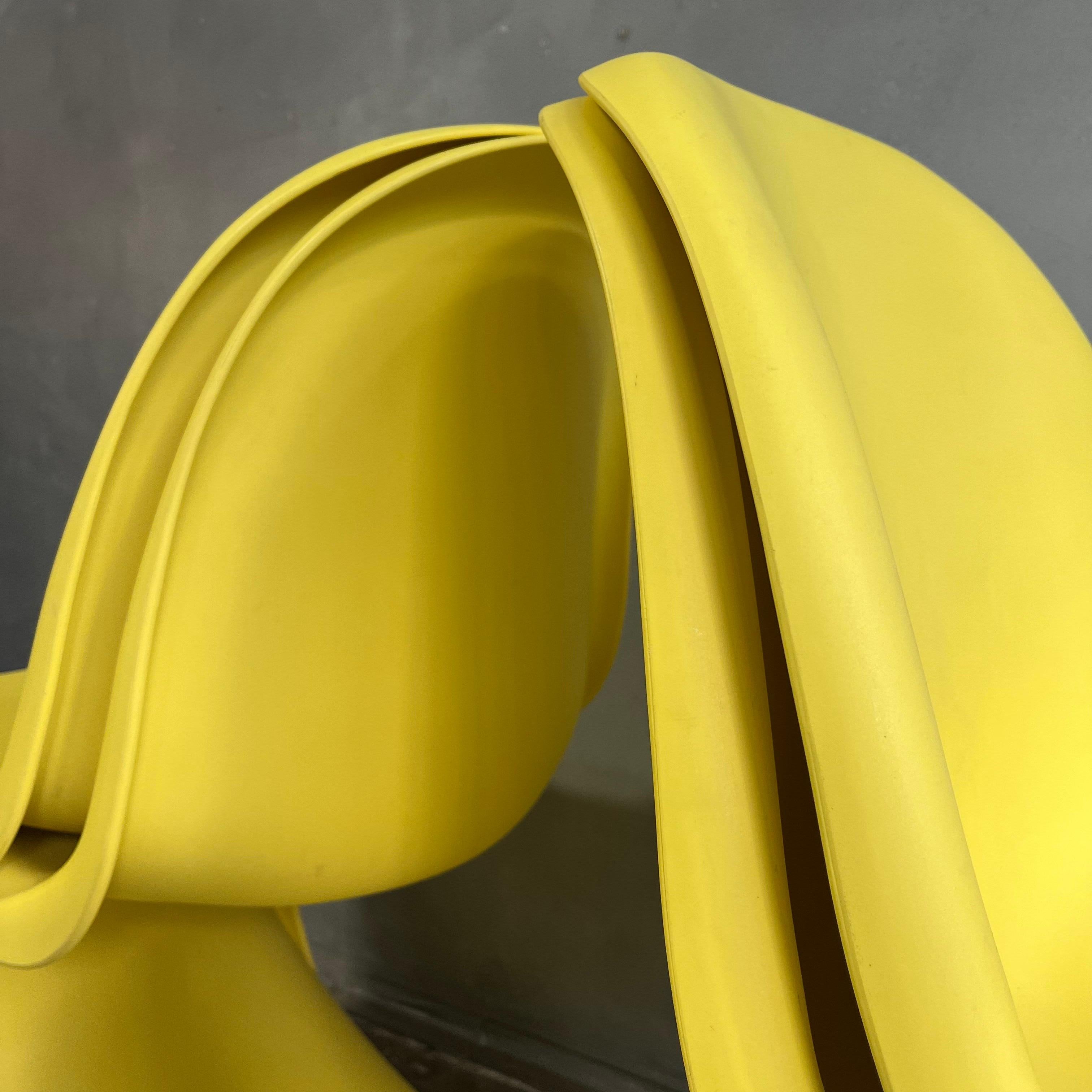 Mid-Century Panton Chairs for Vitra in Rare Yellow 4