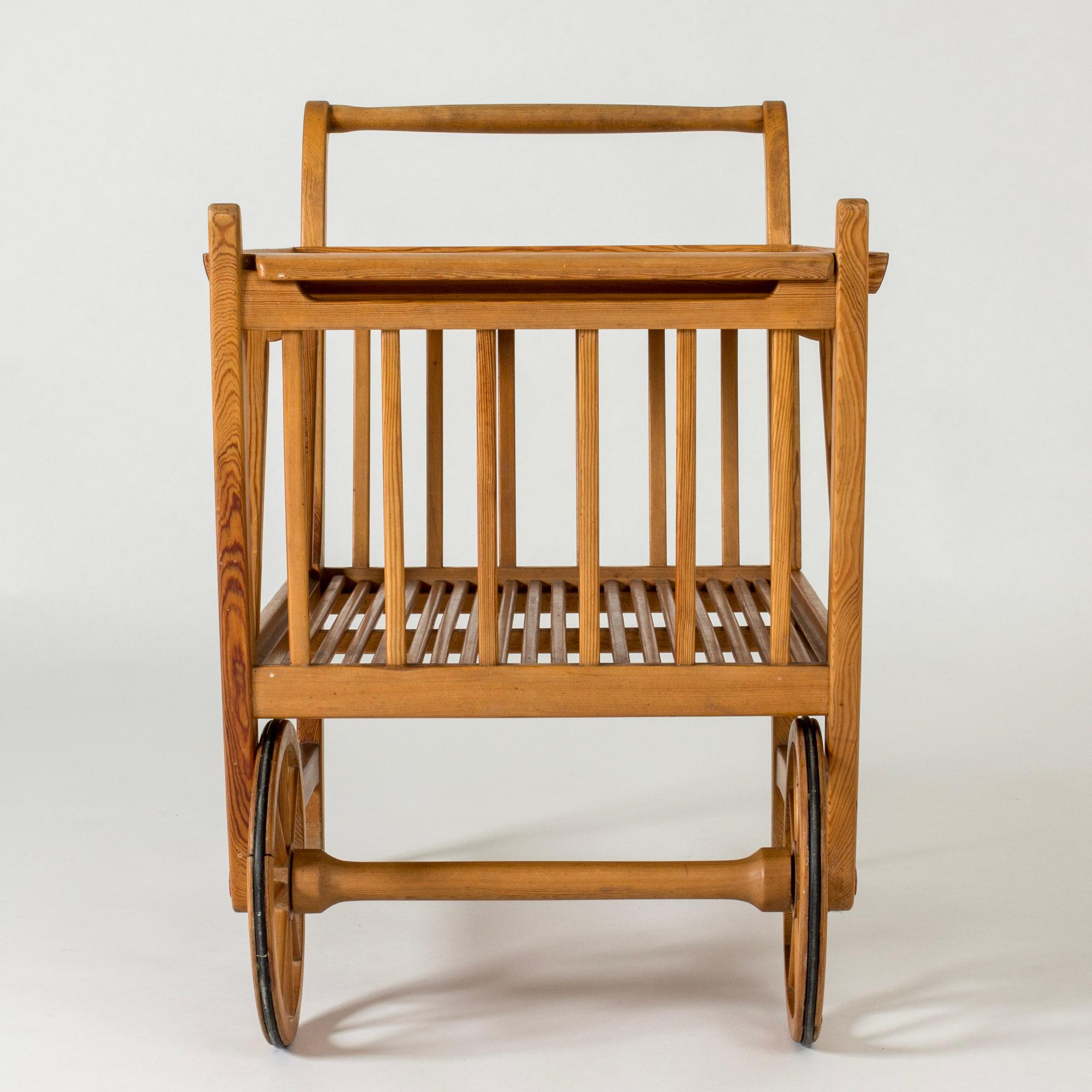 Servierwagen „Party Cart“ aus der Mitte des Jahrhunderts von Carl Malmsten, Schweden, 1940er Jahre (Mitte des 20. Jahrhunderts) im Angebot