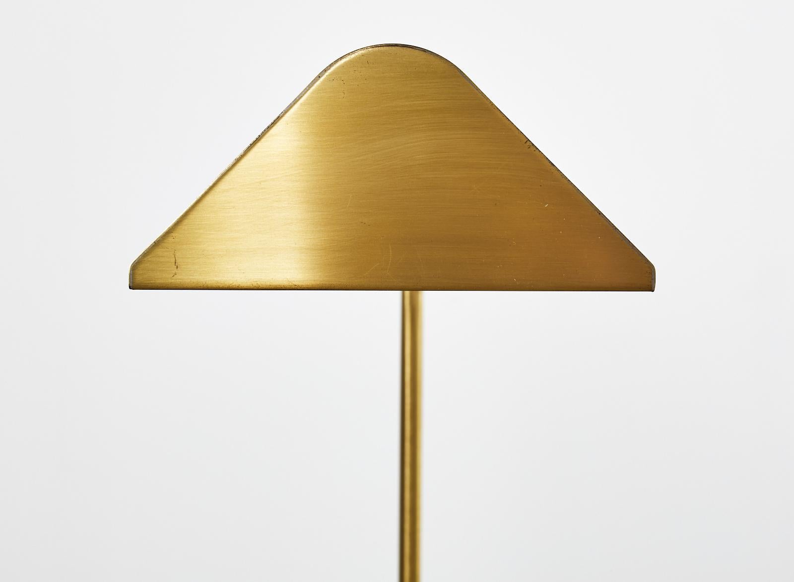 Mid-Century Patinated Brass Adjustable Pharmacy Floor Lamp 3