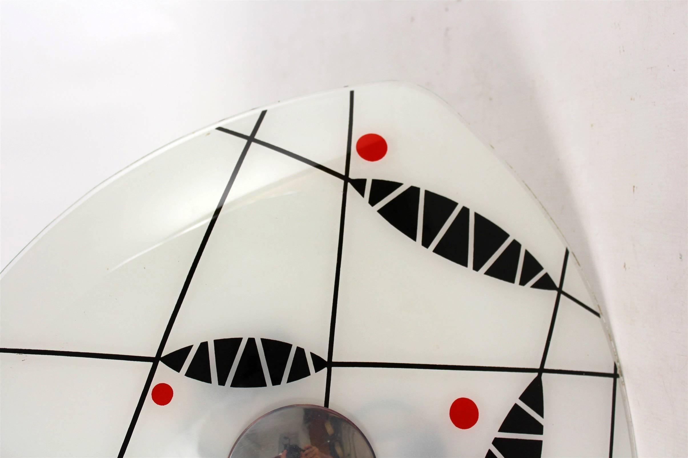 Mid-Century Modern Midcentury Patterned Ceiling Lamp from Napako, 1960s
