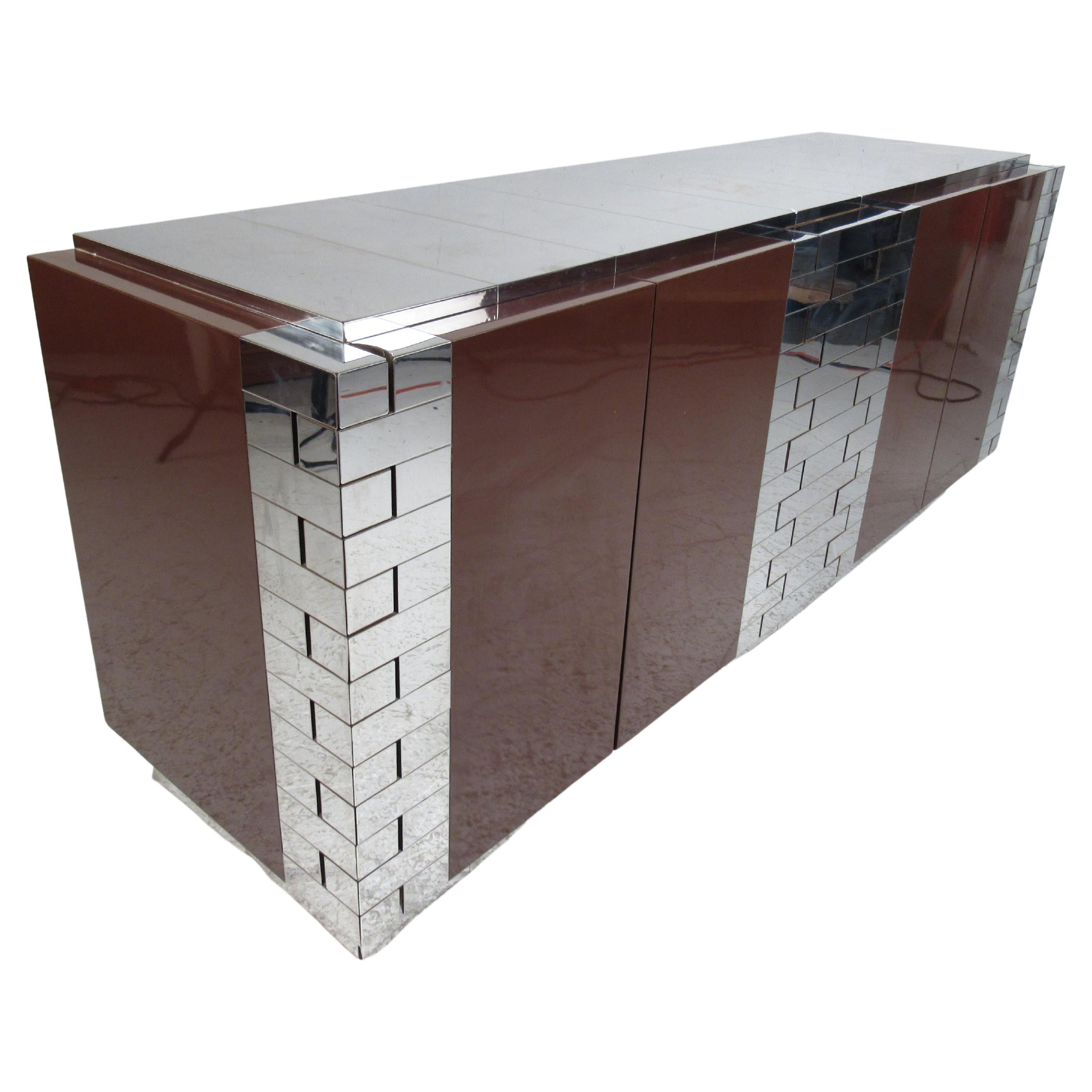 Credenza brutalista di metà secolo di Paul Evans per Directional in vendita